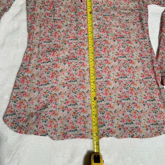 Women's Vintage Splendid for Holt Renfrew Floral Print Shirt Top Blouse Size 2 - Picture 8 of 11